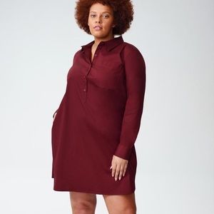 Universal Standard Rubicon Shirtdress in Ruby Red XS